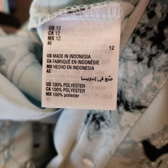 Alfani Printed Asymmetric A-Line Pull-On Elastic Waist Skirt Size 12 - Picture 6 of 7